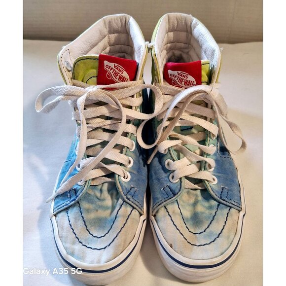Vans Off The Wall SpongeBob SquarePants High-Top Sneakers Tie-Dye Canvas Multi-C - Picture 2 of 14